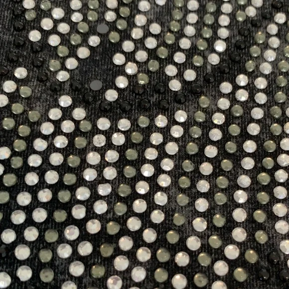 PARIS ANGEL Leggings Rhinestone Angel Wings Black Mineral Wash Medium EUC - Picture 7 of 15